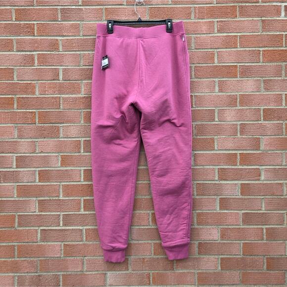 Eddie Bauer Snow Lodge Faux Shearling-Lined Joggers Medium Tall Berry - Picture 3 of 5